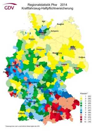 Haftpflicht Regionalstatistik Pkw